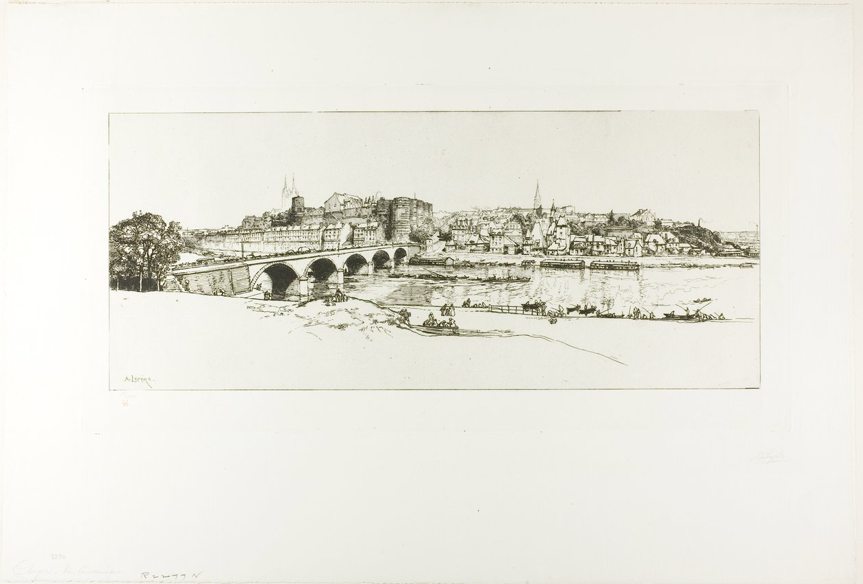 Angers: Angers: Panoráma kilátás alkotó: Louis Auguste Lepère