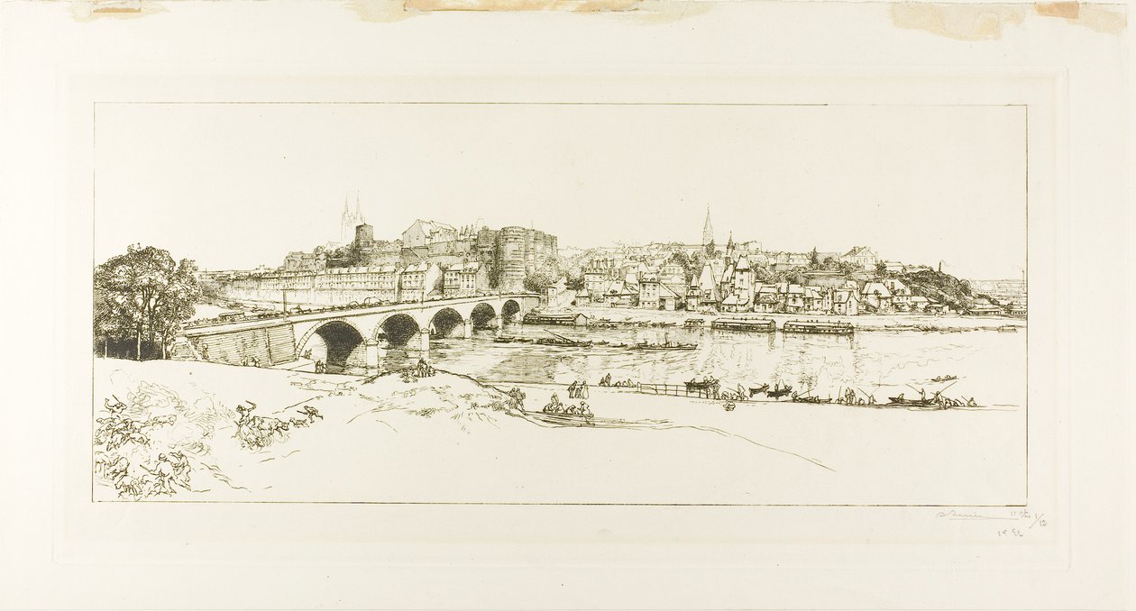 Angers: Angers: Panoráma kilátás alkotó: Louis Auguste Lepère