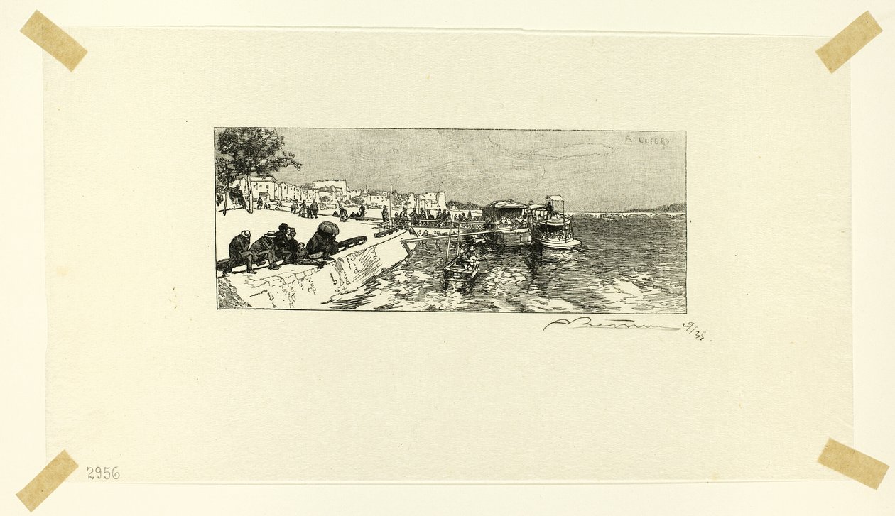 Bercy rakpart, a Le Long de la Seine et des Boulevards második táblája alkotó: Louis Auguste Lepère