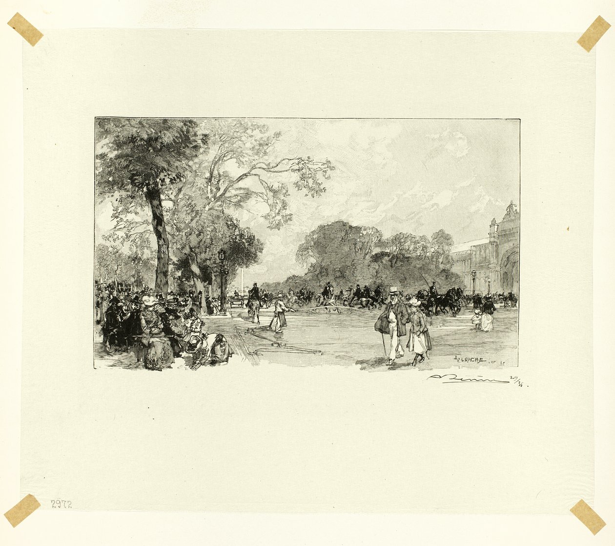 Avenue des Champs-Élysées, tizennyolcadik lemez a Le Long de la Seine et des Boulevards című filmből alkotó: Louis Auguste Lepère