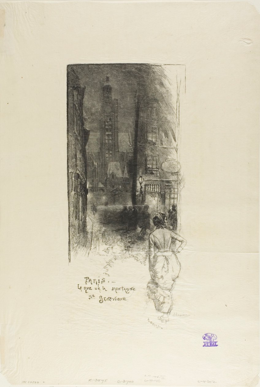 Párizs: a Rue de la Montagne-Ste-Geneviève utca alkotó: Louis Auguste Lepère