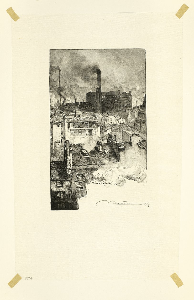 Quartier des Gobelins, 20. tábla a Le Long de la Seine et des Boulevards-ból alkotó: Louis Auguste Lepère