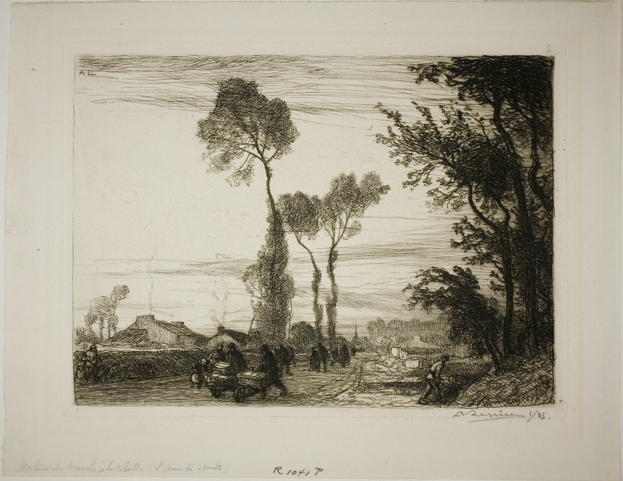 Visszatérés a piacról alkotó: Louis Auguste Lepère