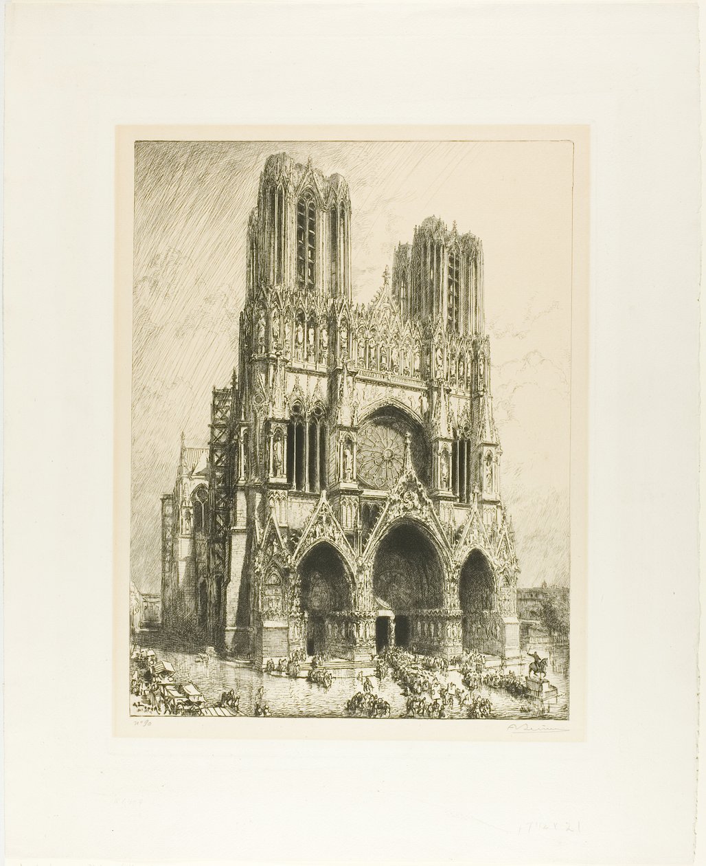 Reims katedrális alkotó: Louis Auguste Lepère