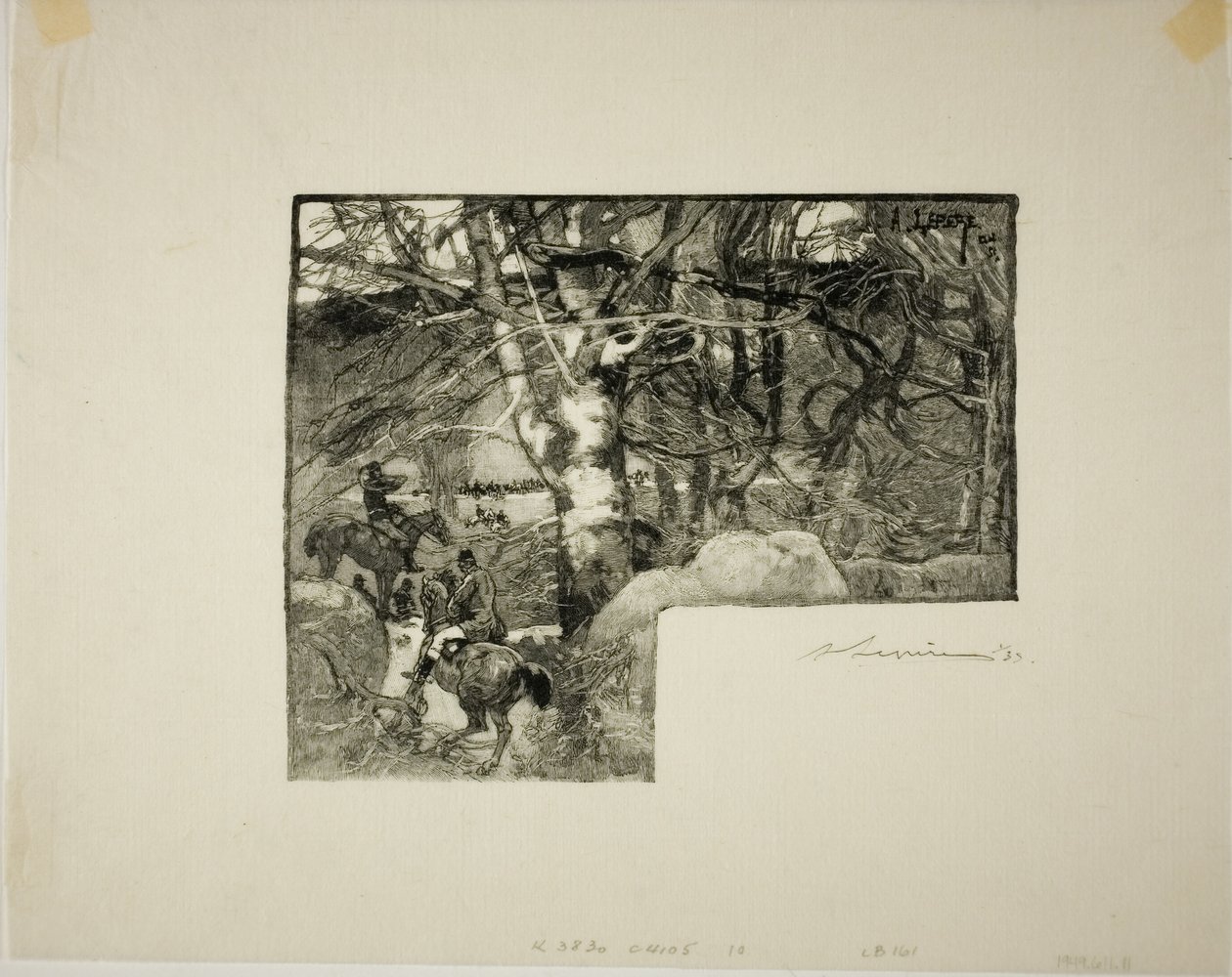 Lovaglás a kutyákhoz, Mont-Gérard alkotó: Louis Auguste Lepère