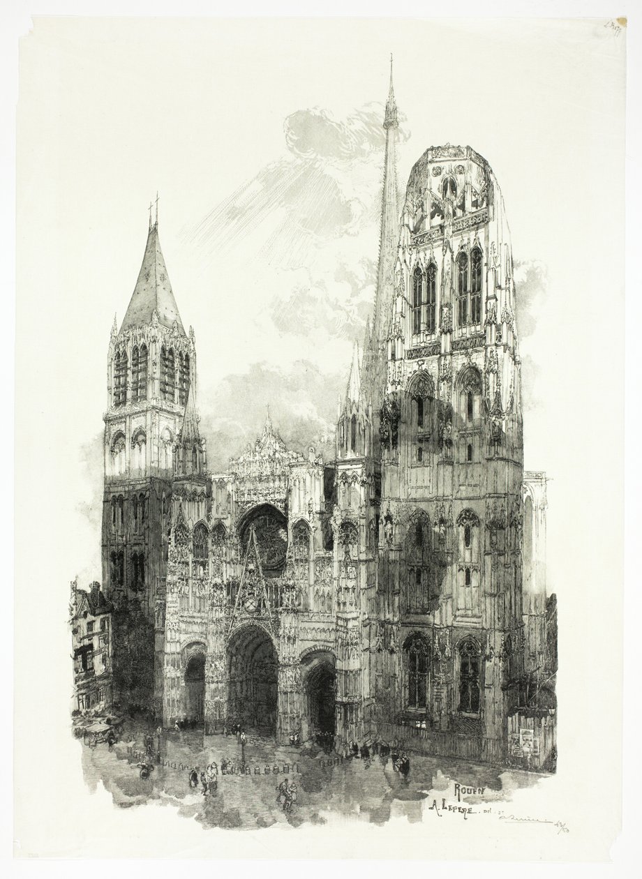 Rouen katedrális alkotó: Louis Auguste Lepère