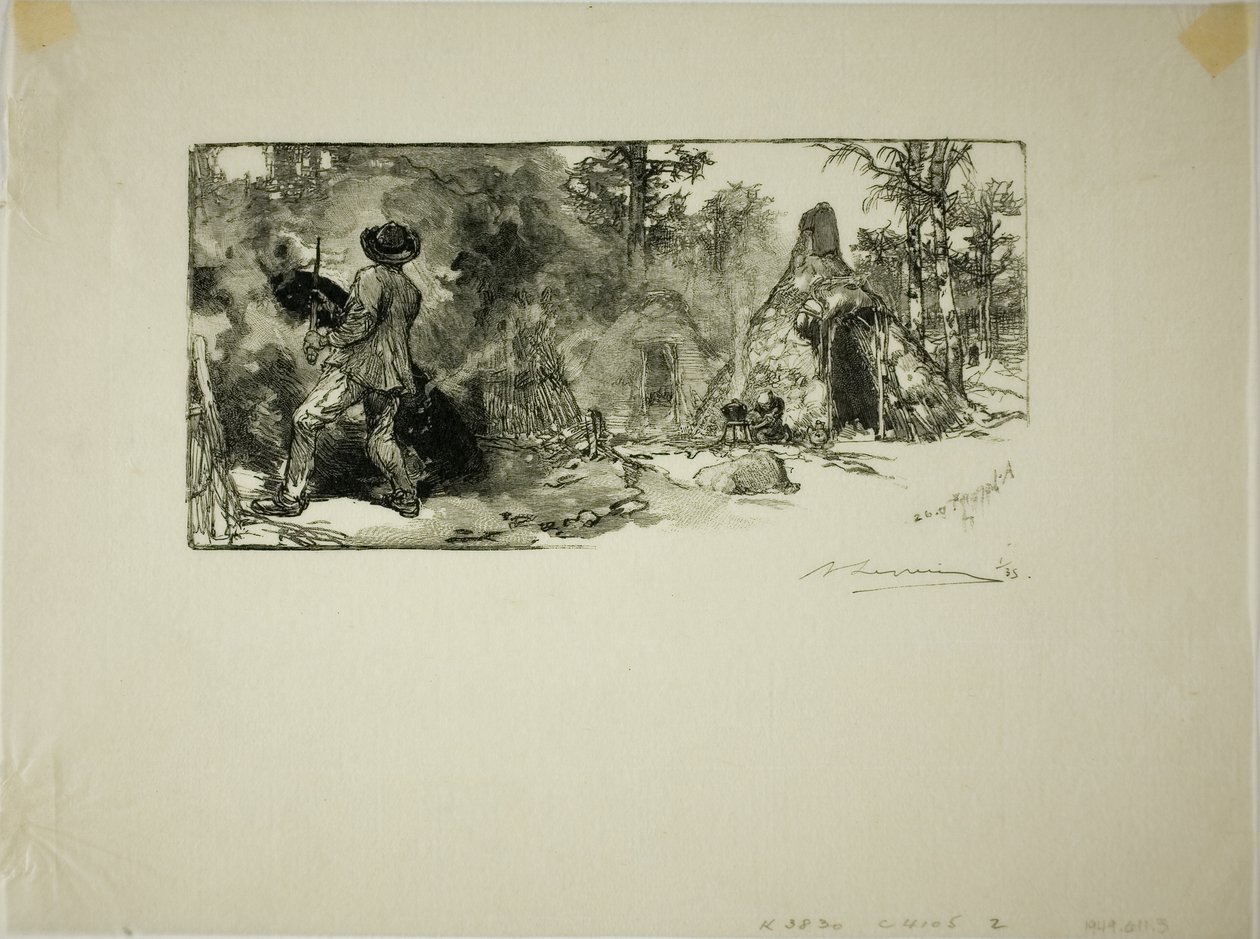 A faszénégetők alkotó: Louis Auguste Lepère