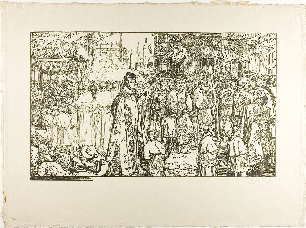 A Corpus Christi körmenet, Nantes alkotó: Louis Auguste Lepère