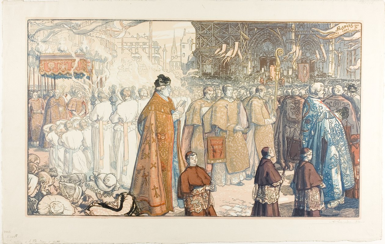 A Corpus Christi körmenet, Nantes alkotó: Louis Auguste Lepère