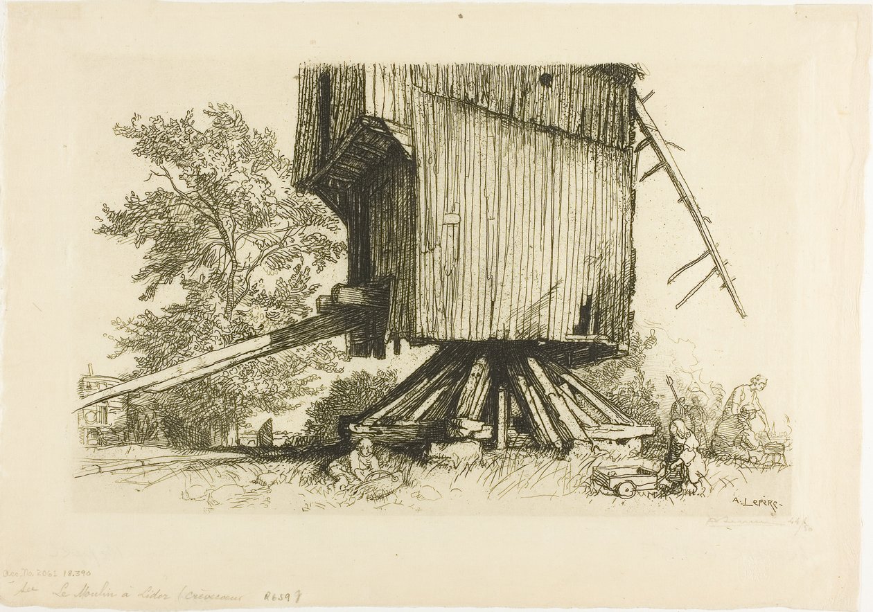 A Lidor szélmalom alkotó: Louis Auguste Lepère