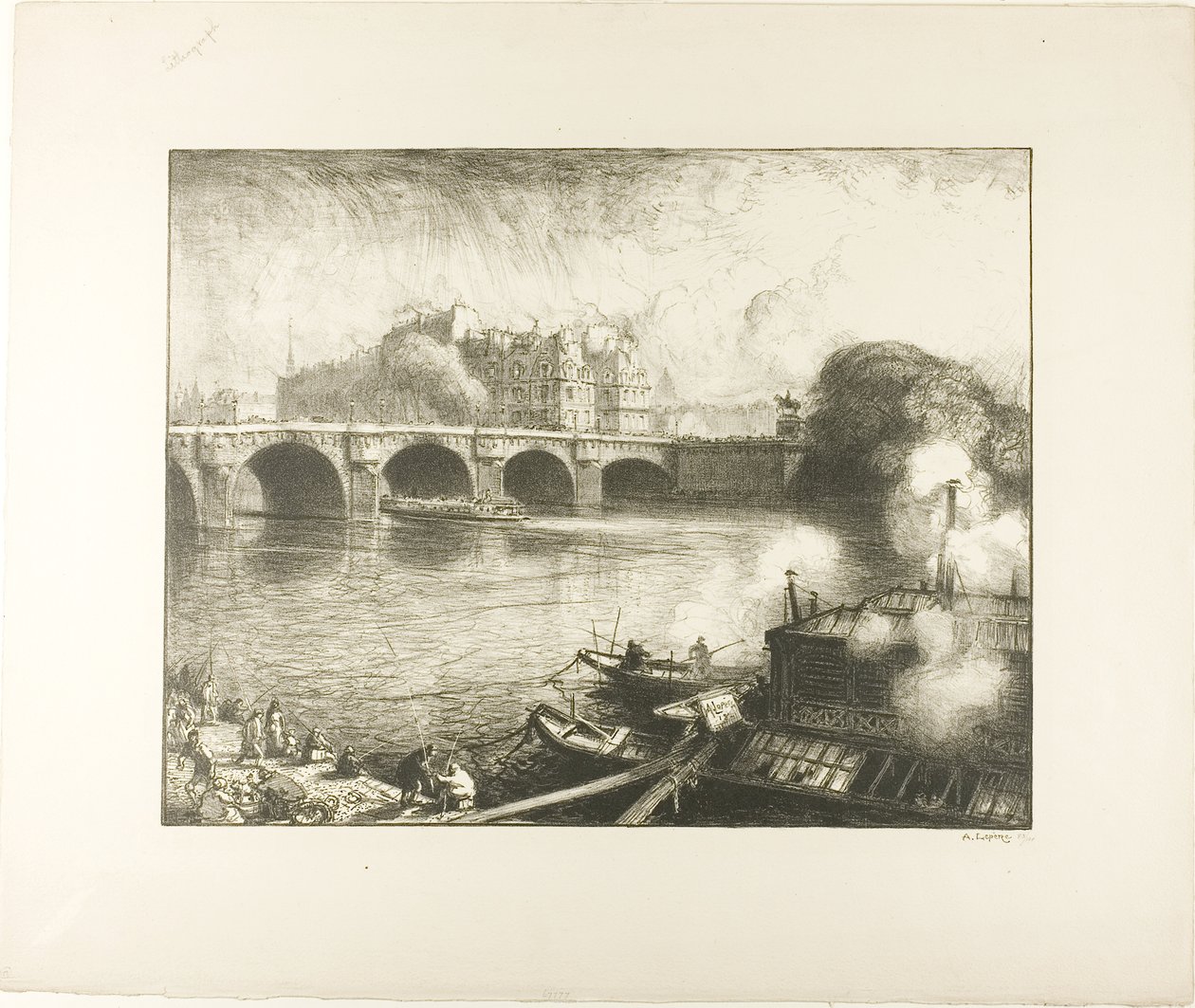 A Pont Neuf, Párizs alkotó: Louis Auguste Lepère