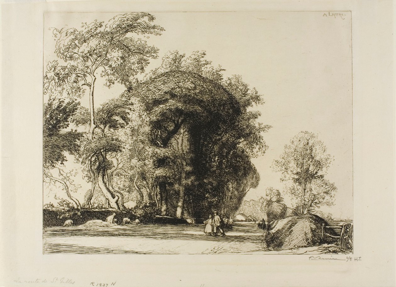 Az út St. Gilles-be alkotó: Louis Auguste Lepère