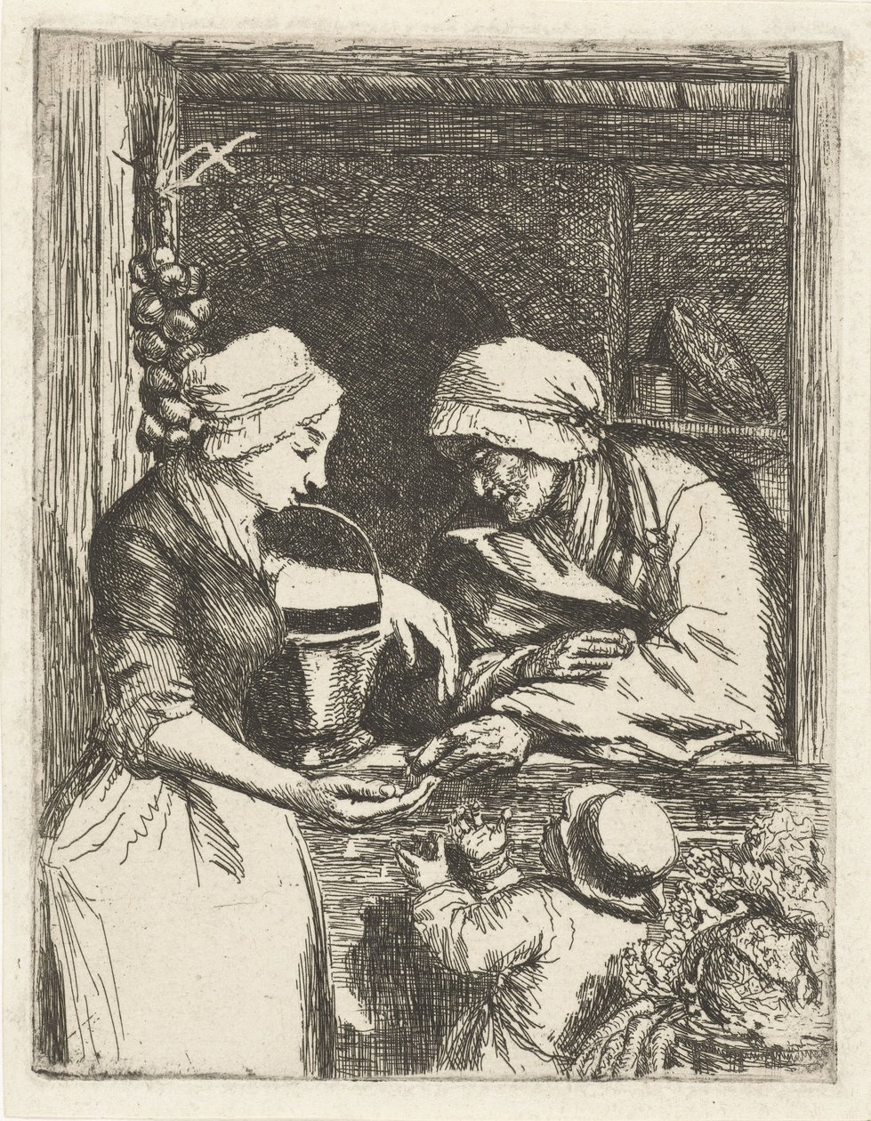 zöldség eladó alkotó: Louis Bernard Coclers
