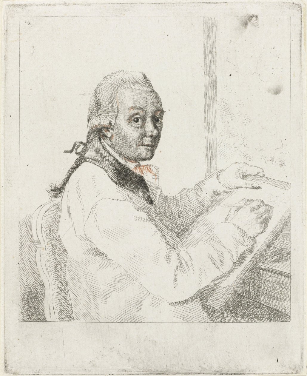 Johannes Janson művész portréja, rajz alkotó: Louis Bernard Coclers