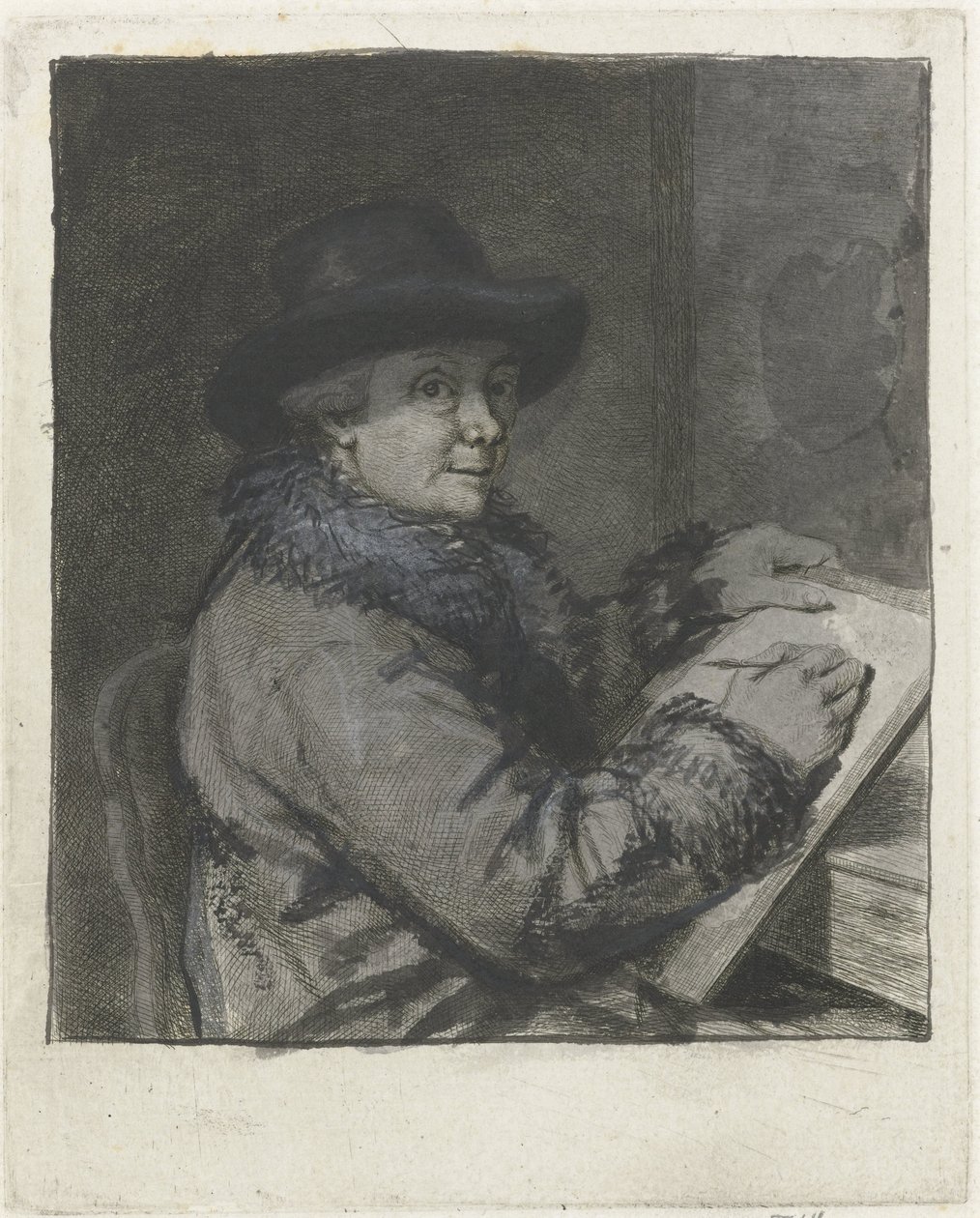 Johannes Janson művész portréja, rajz alkotó: Louis Bernard Coclers