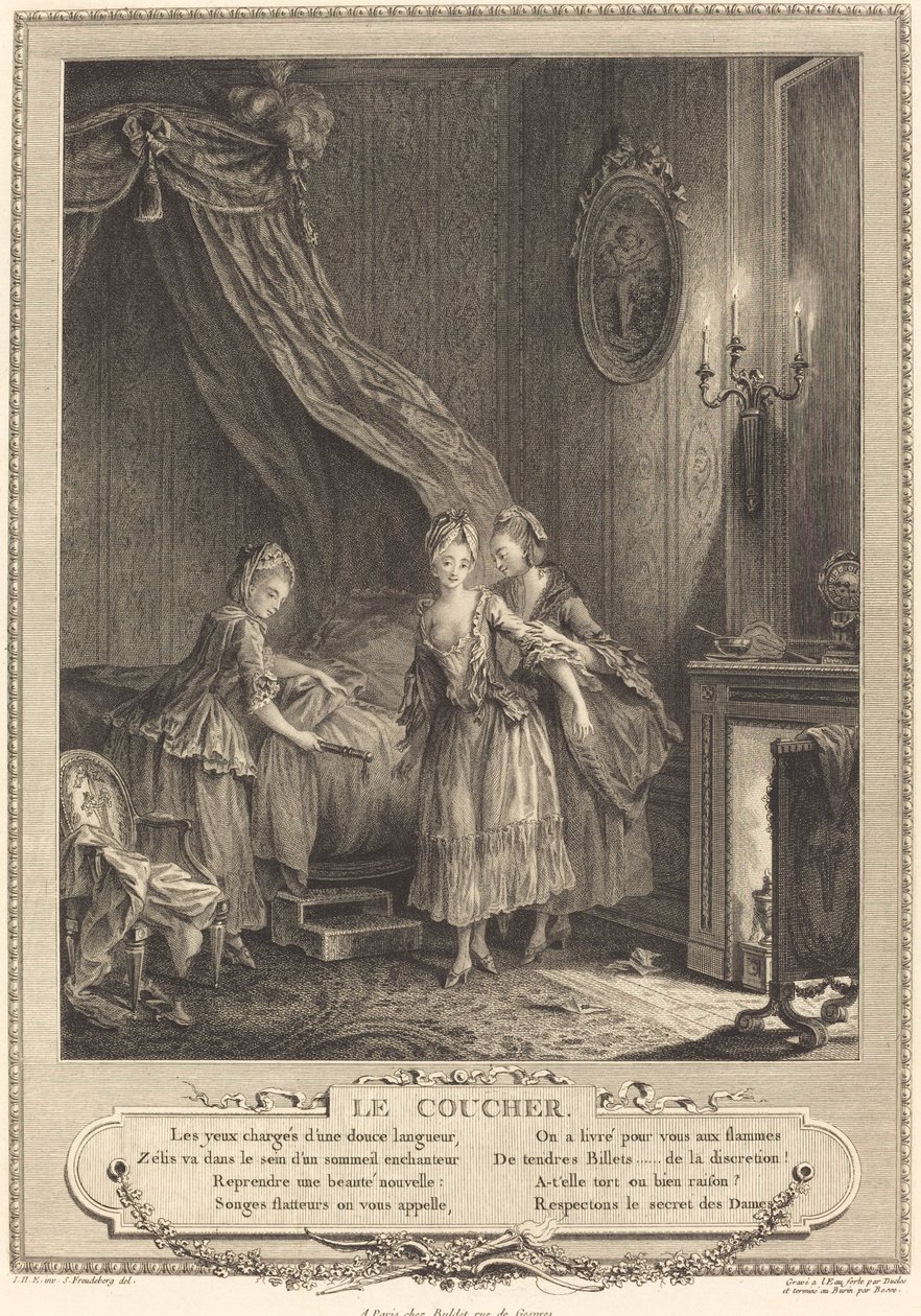 Lefekvés ideje alkotó: Louis Bosse after Sigmund Freudenberger