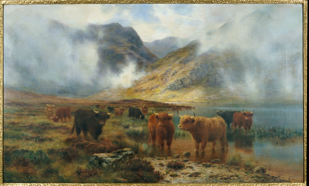 Írta: Loch Treachlan, Glencoe, Morning Mists, 1907 alkotó: Louis Bosworth Hurt