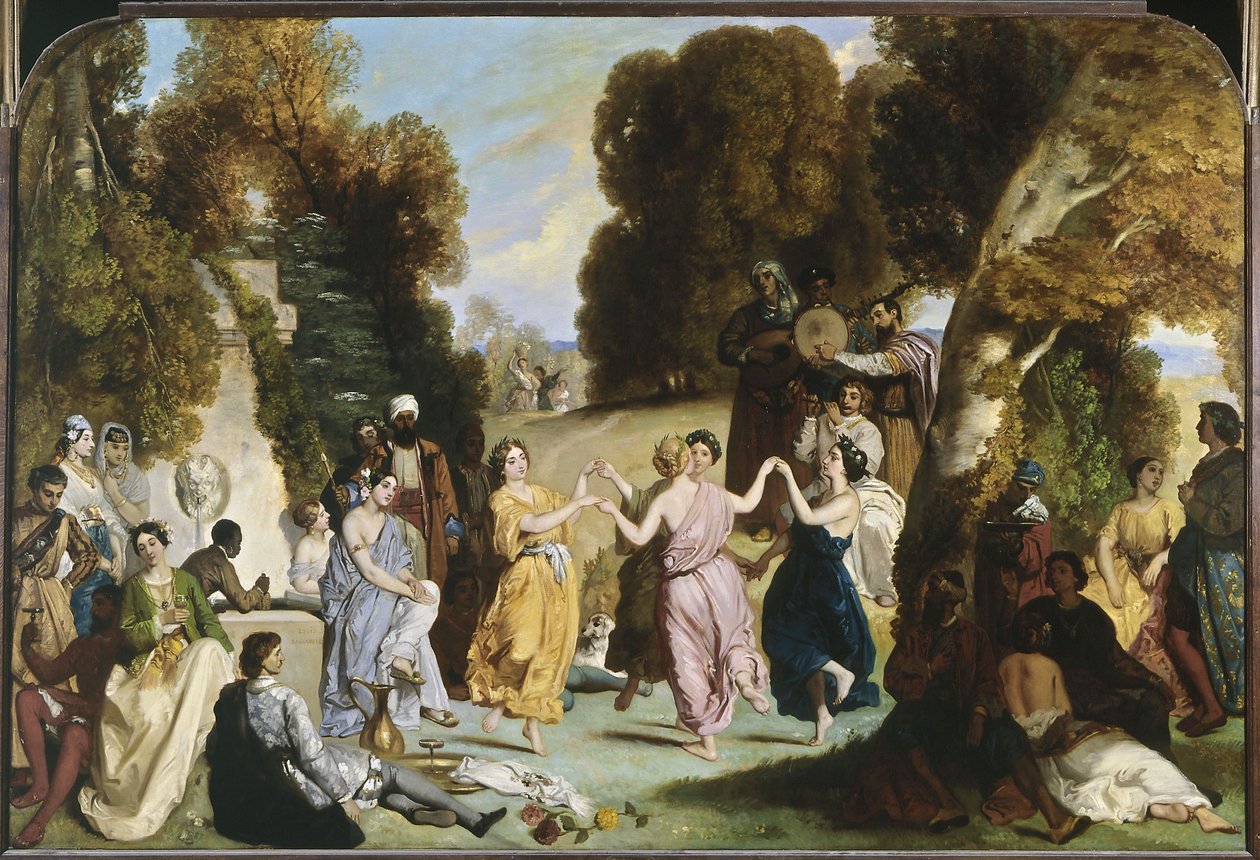 A múzsák tánca, 1846 és 1851 között (olaj, vászon) alkotó: Louis Boulanger