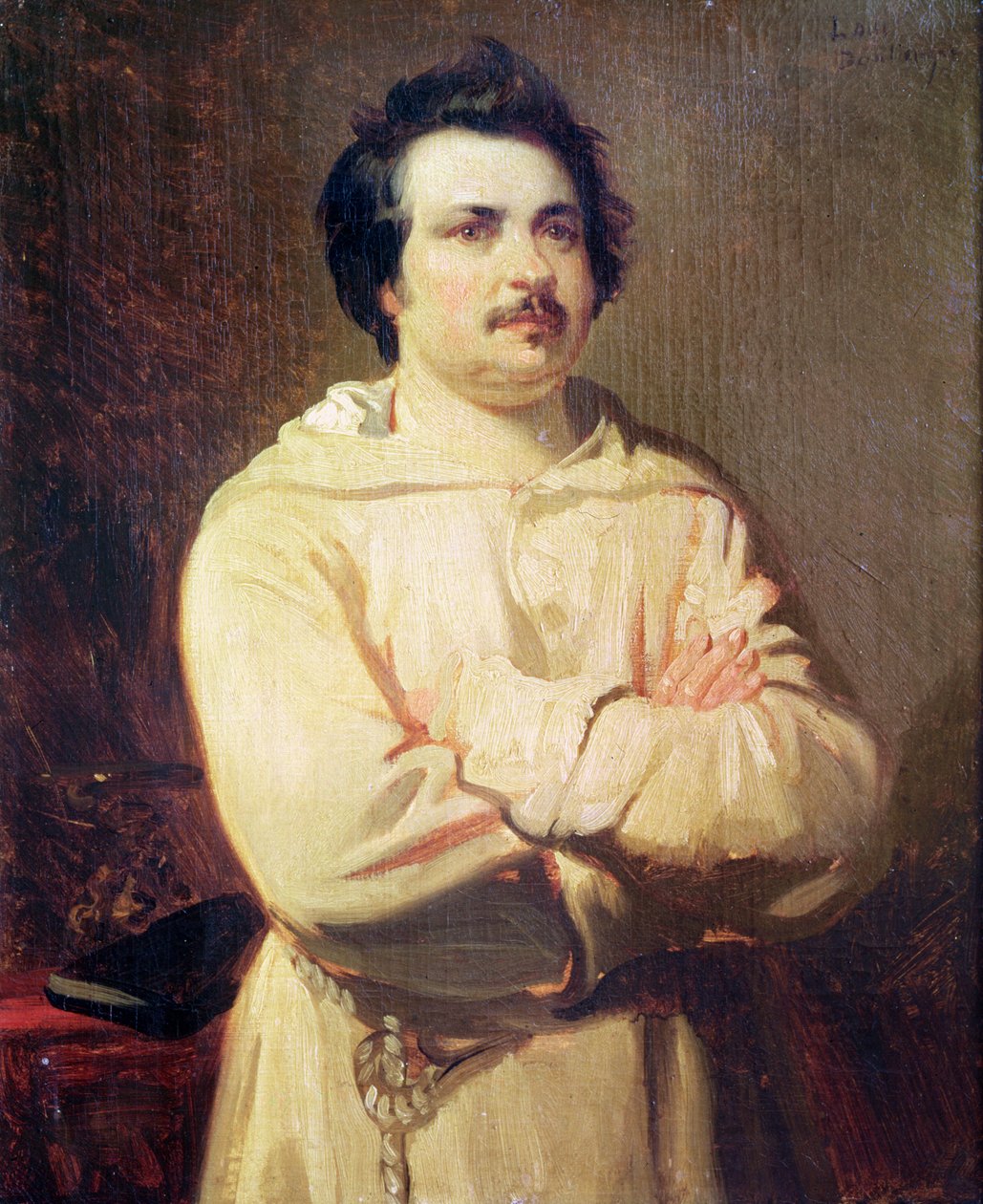 Honore de Balzac (1799-1850) a Szerzetesi habitusban, 1829. alkotó: Louis Boulanger