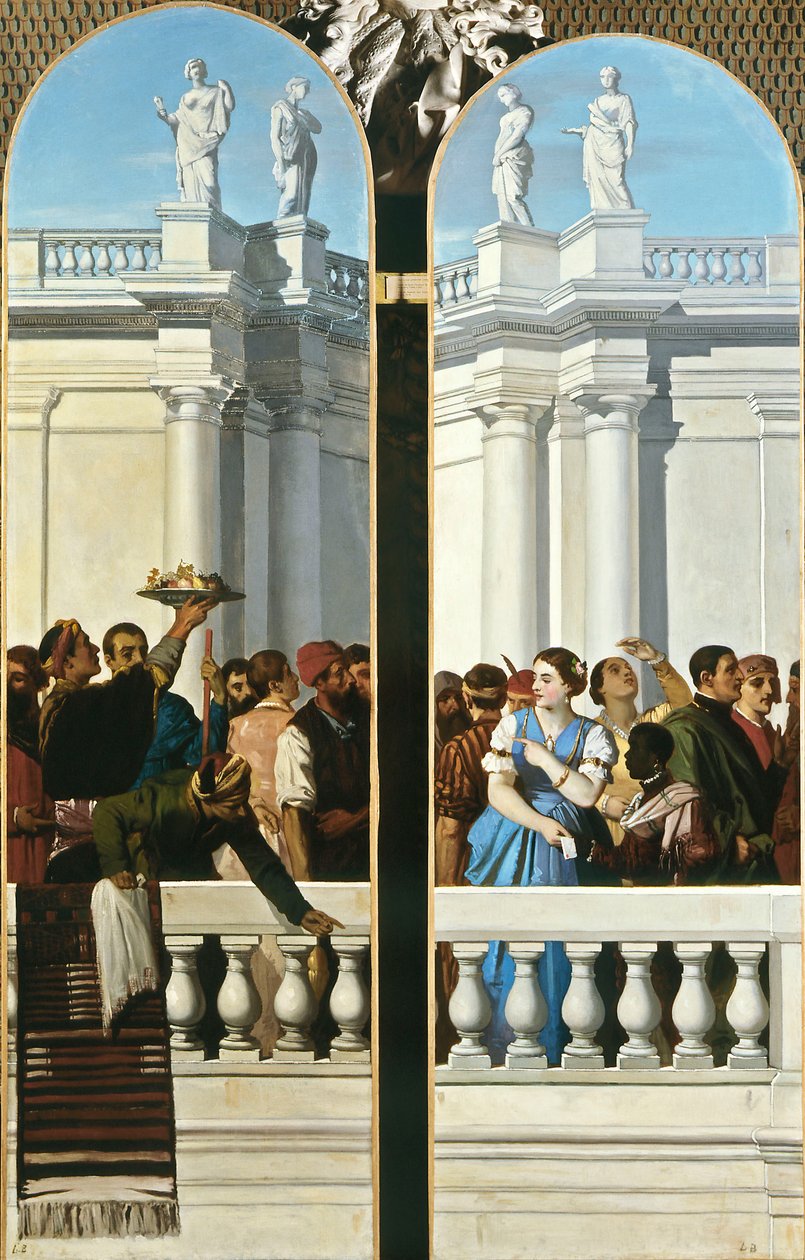 Velencei stílusú lakoma, jobb oldali panel alkotó: Louis Boulanger
