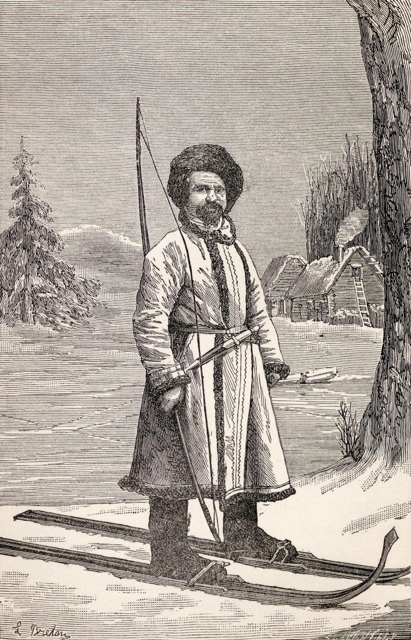 Az oroszországi Votiak szülötte, Victor Meignan "Párizstól Pekinig a szibériai havakon" című művéből, Smeeton-Tilly (Burne Smeeton (fl. 1840-60) és Auguste Tilly (megh. 1898) metszetei, 1889-ben megjelent (engravír) alkotó: Louis Breton