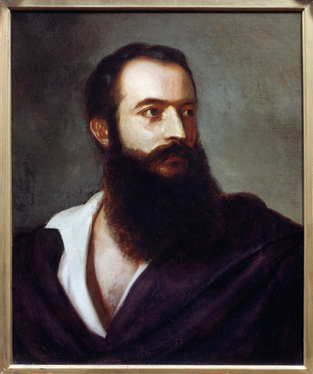 Felice Orsini (1819 - 1858), a III. Napóleon elleni 1858. január 14-i támadás elkövetőjének portréja. Louis Bucheister (? -1881) festménye, Olaszország. Olajfestmény. Mérete: 0,47 x 0,38 m. Párizs, Musee Carnavalet alkotó: Louis Buchheister