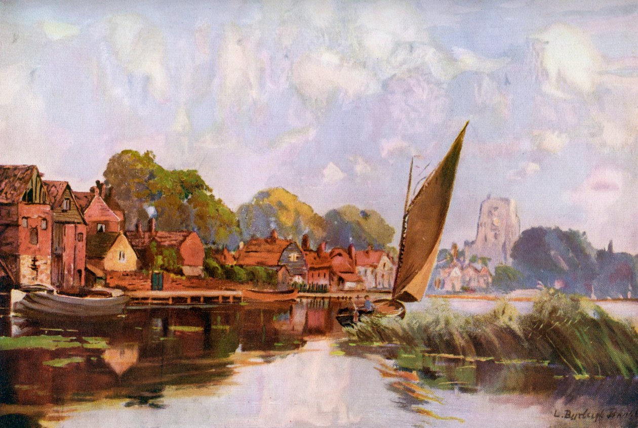 A folyón a Beccles-nél, Suffolk, 1924-1926. alkotó: Louis Burleigh Bruhl