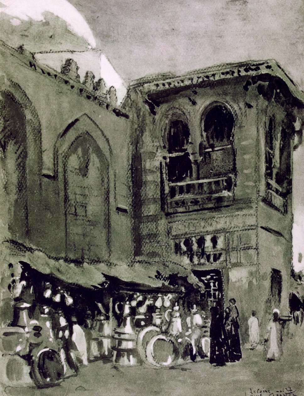 Rézkereskedő, Kairó, Egyiptom, 1928 alkotó: Louis Cabanes