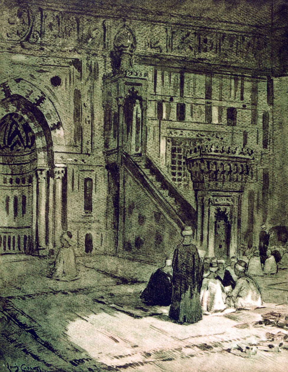 Hasszán szultán mecsetében, Kairóban, Egyiptomban, 1928 alkotó: Louis Cabanes