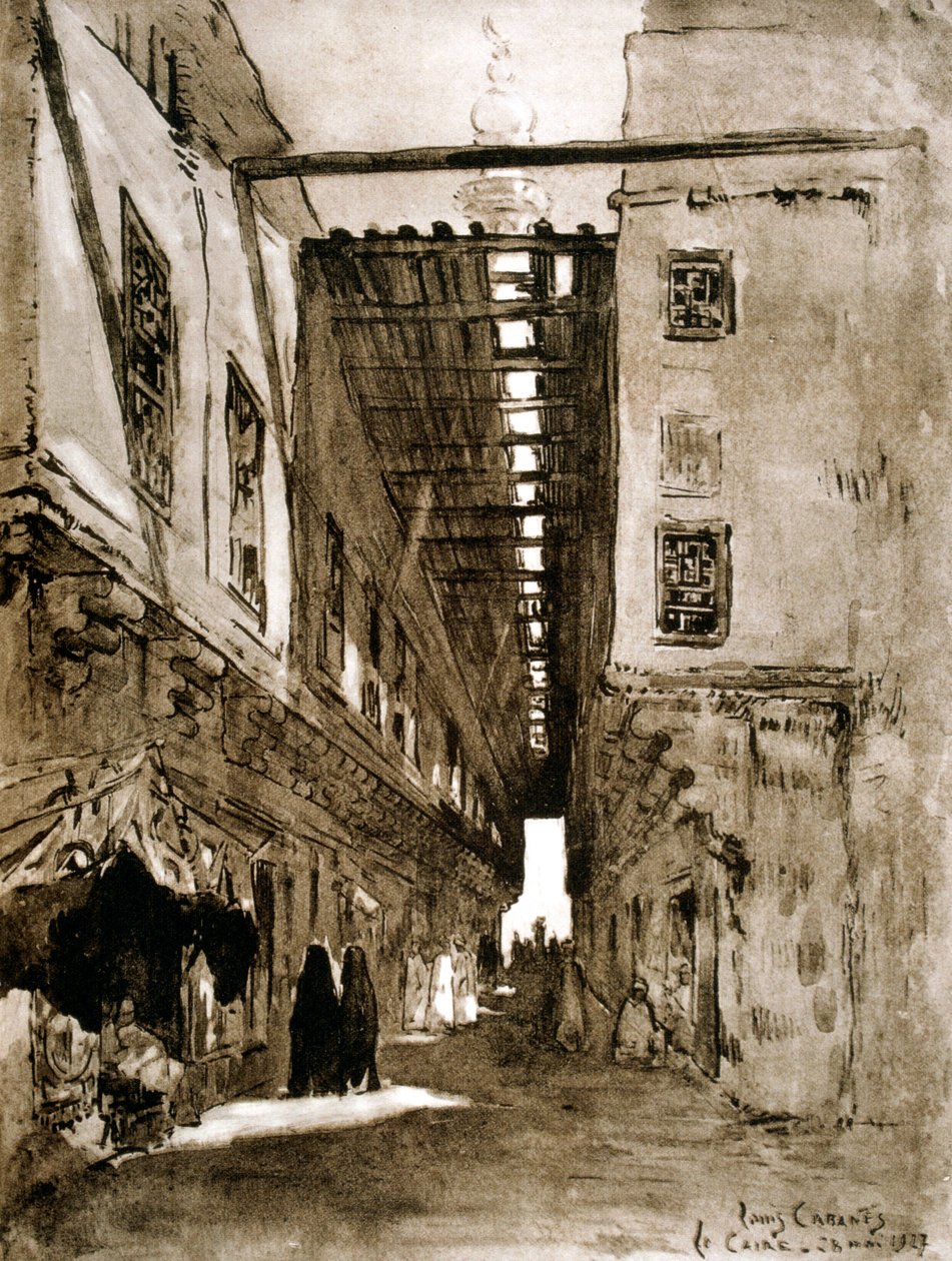Souks, Kairó, 1928 alkotó: Louis Cabanes