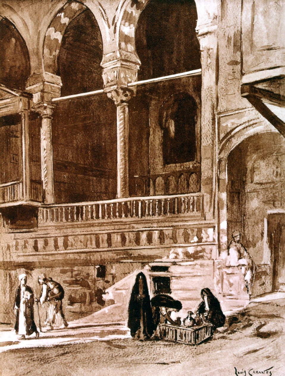 A Qadi beit el-qadi háza, Kairó, Egyiptom, 1928 alkotó: Louis Cabanes