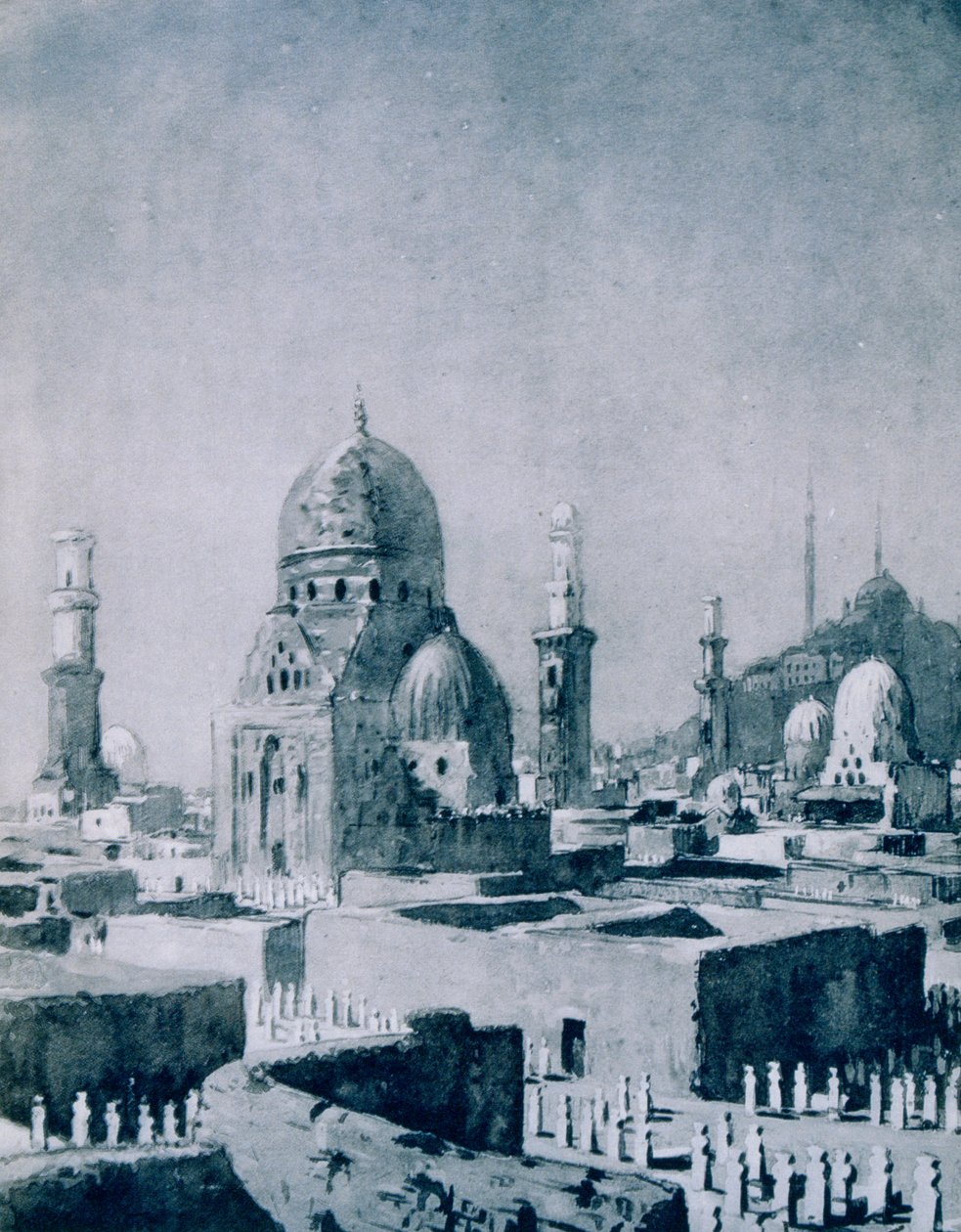 A kalifák sírjai, Kairó, Egyiptom, 1928 alkotó: Louis Cabanes