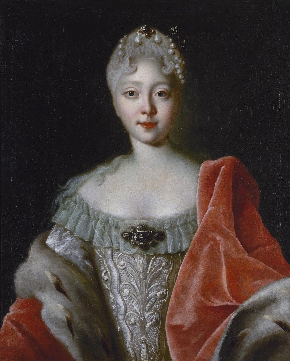 Elisabeth Ire (imperatrice de Russie) – Erzsébet Petrovna nagyhercegnő (1709-1761) portréja par Caravaque, Louis (1684-1754). Olaj, vászon, méret: 78x63, 1720-as évek vége, Állami Ermitázs, Szentpétervár alkotó: Louis Caravaque