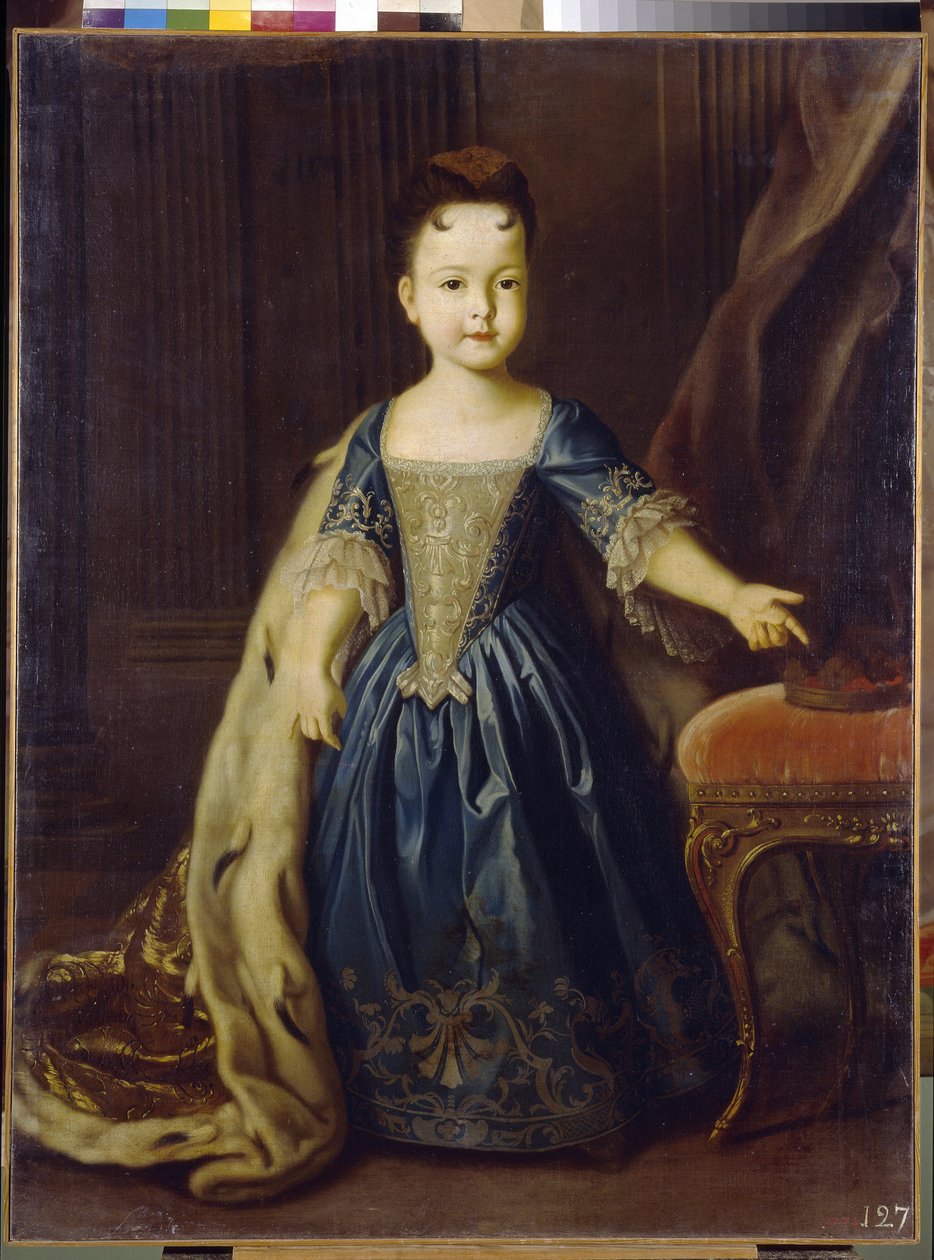 Natalia Petrovna orosz nagyhercegnő (1708-1728) portréja. Pierre I Le Grand (1672-1725) és I. Katalin (1684-1727) legidősebb lánya. Louis Caravaque (1684-1754) festménye, olaj, vászon alkotó: Louis Caravaque