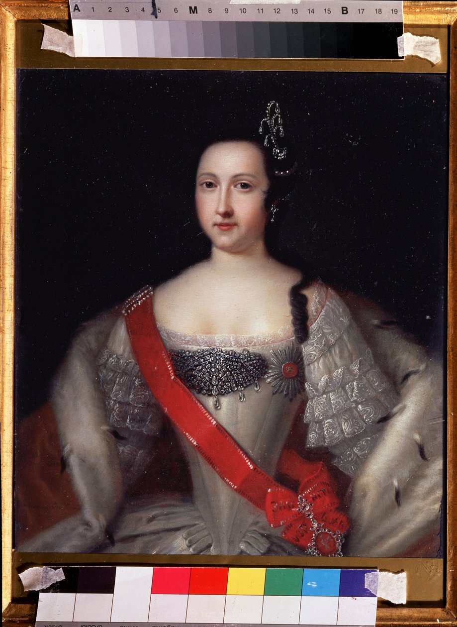 ""Oroszország kormányzójának, Anna Leopoldovna (1718-1746), VI. Iván cár anyjának portréja"" Louis Caravaque (1684-1754) festménye, 1733 körüli Állami V. Tropinin Múzeum, Moszkva alkotó: Louis Caravaque