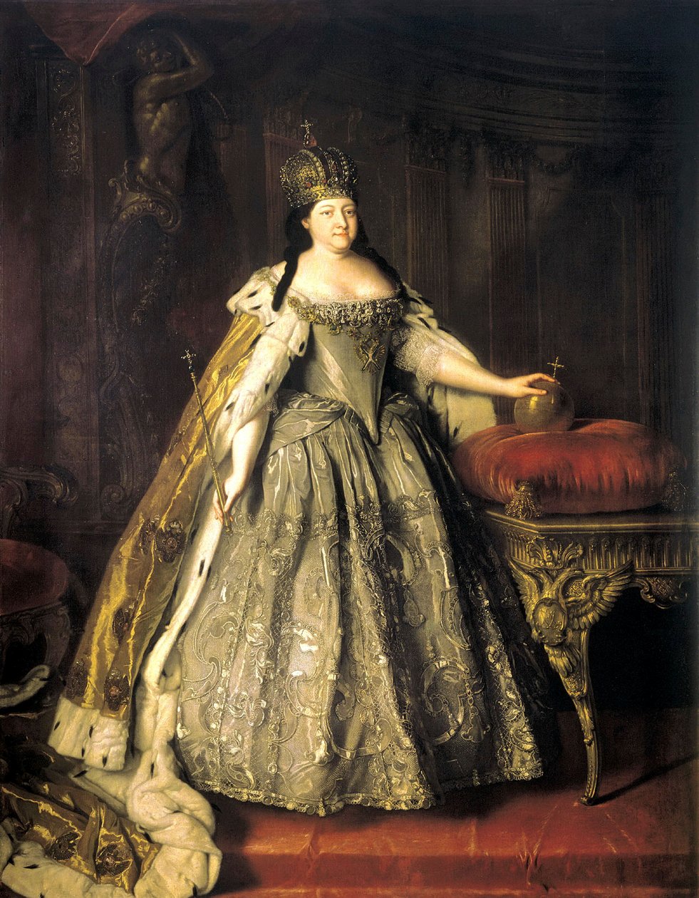 Anna Joannovna császárné portréja, 1693-1740, 1730. alkotó: Louis Caravaque