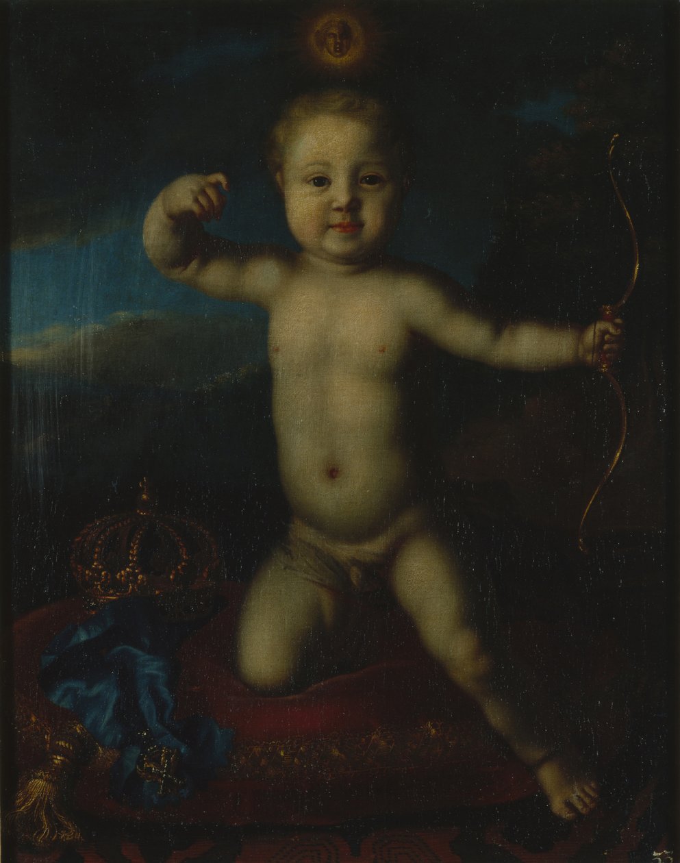 Az orosz Petrovics Péter 1715-1719-es portréja, mint Ámor alkotó: Louis Caravaque