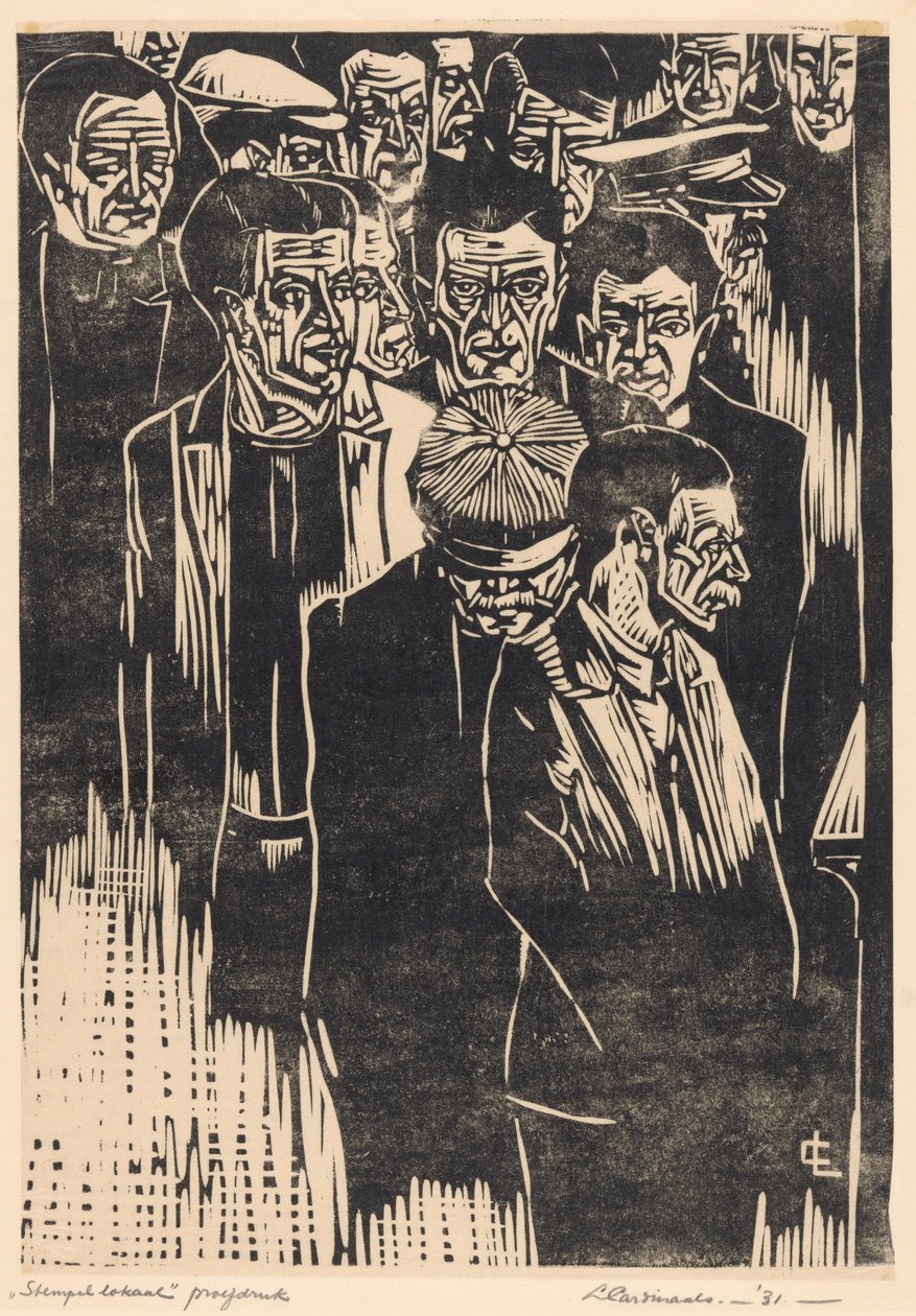 Stempellokaal (eredeti cím az objektumon) alkotó: Louis Cardinaals (signed by artist)
