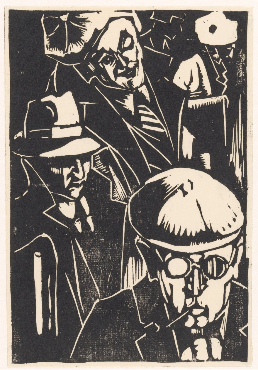 Járókelők (eredeti cím az objektumon) alkotó: Louis Cardinaals (signed by artist)