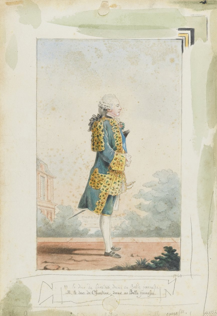 Lajos Fülöp, Chartres hercege 1747-1793, 1760 alkotó: Louis Carrogis dit Carmontelle