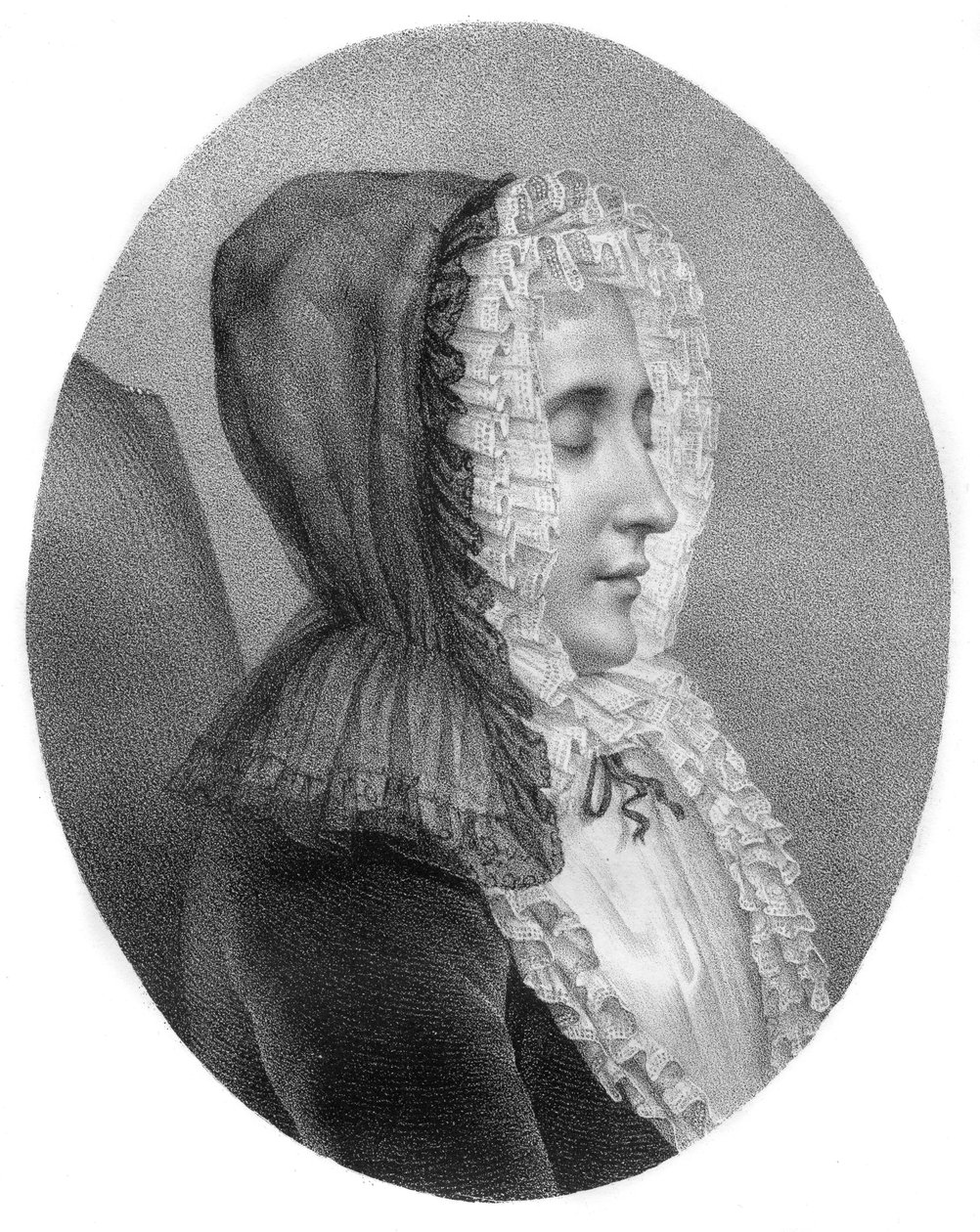 Madame du Deffand - Marie de Vichy-Chamrond (vagy Champrond), Marquise du Deffand - 1697-1780 - Carmontelle metszet alkotó: Louis Carrogis (after) Carmontelle