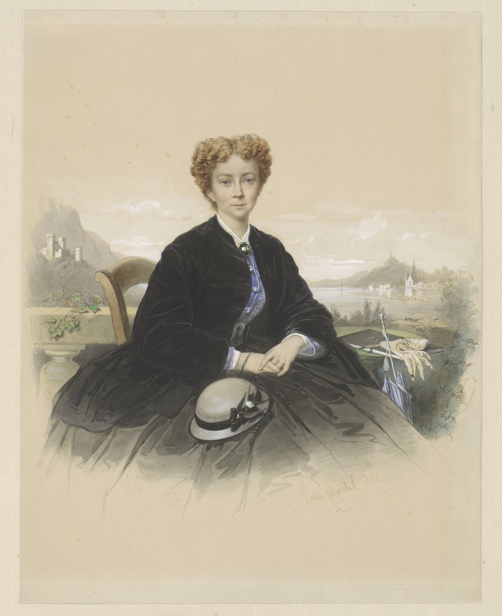 Maria Elisabeth portréja Adolphine Waller-Schill alkotó: Louis Chantal