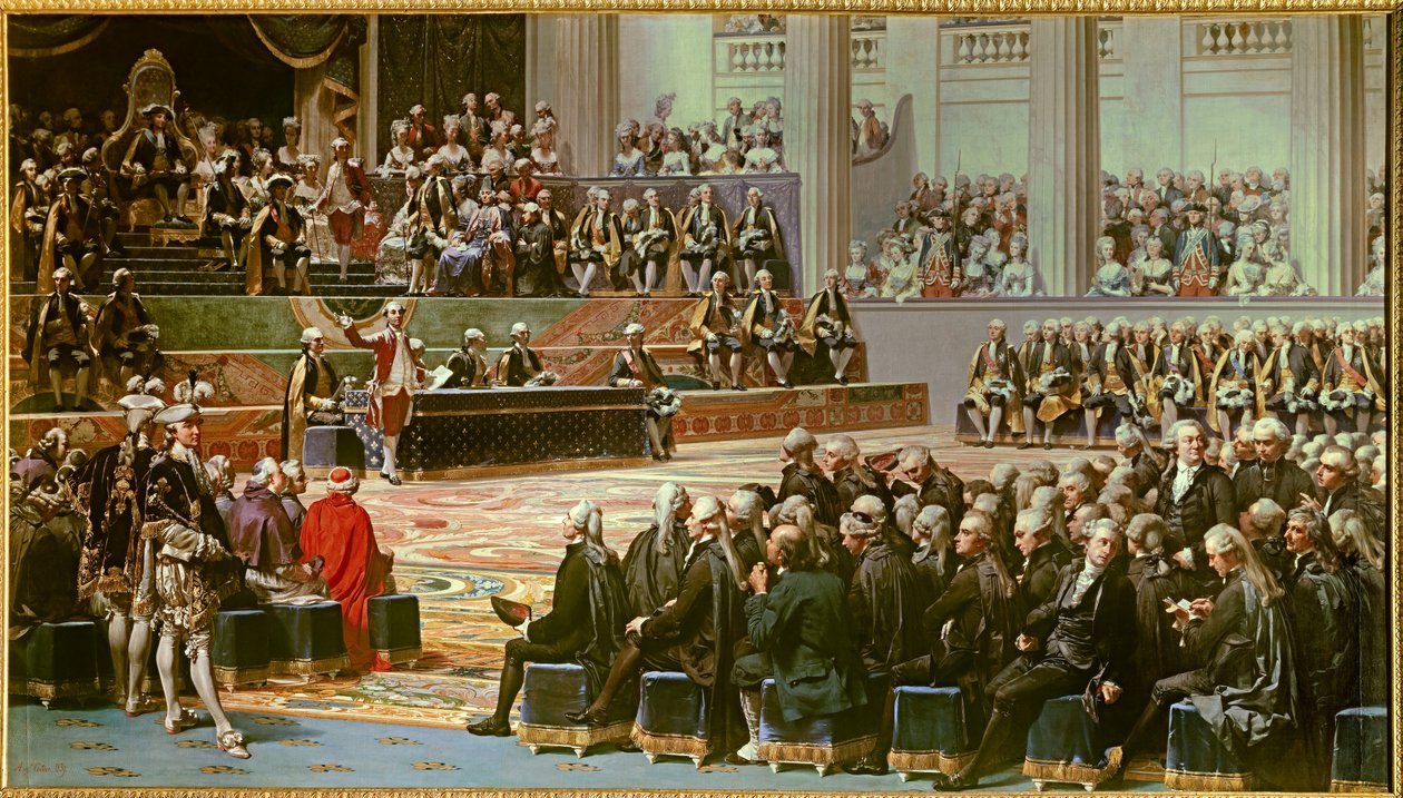Az Általános Államok megnyitása Versailles-ban 1789. május 5-én. Auguste Couder (1789-1873) festménye alkotó: Louis Charles Auguste Couder
