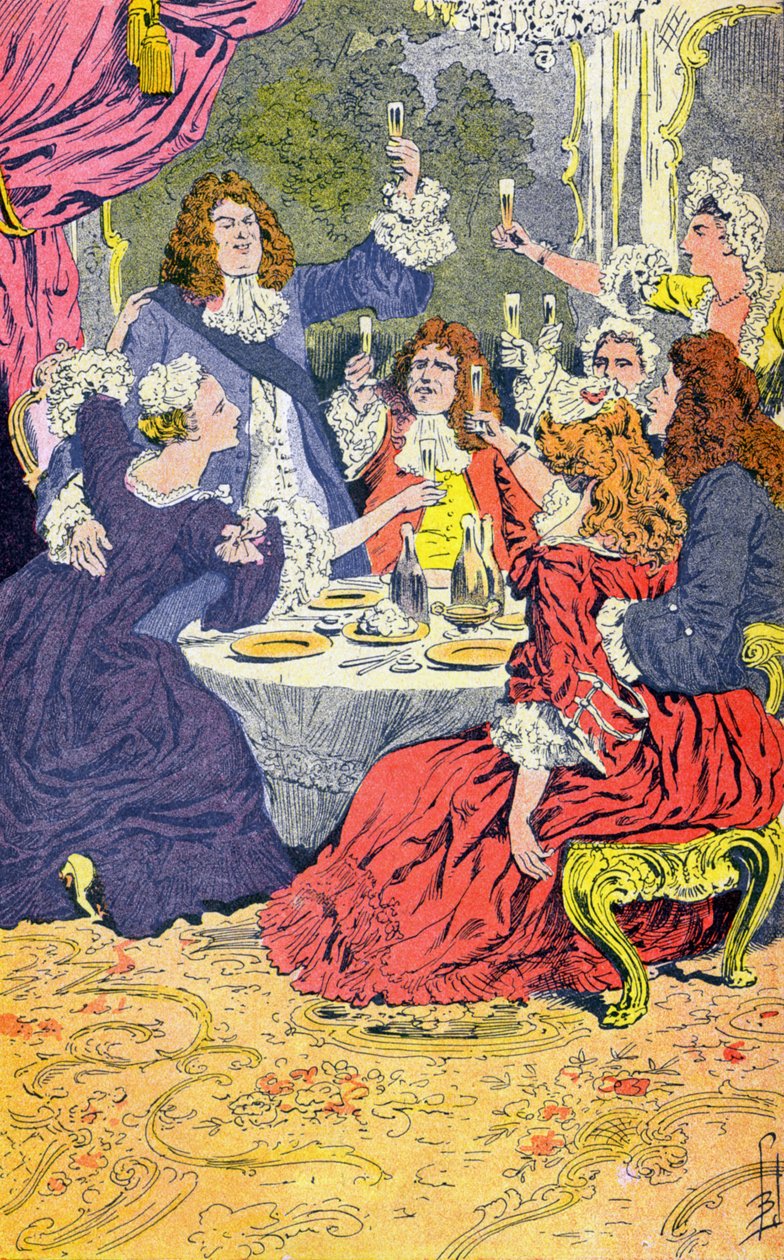 Regent vacsora, Orleans hercege alkotó: Louis Charles Bombled