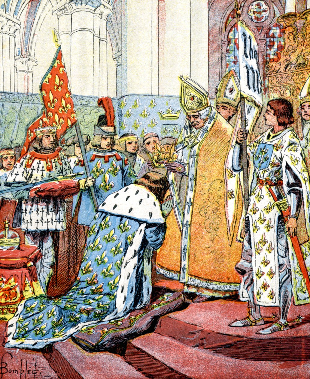 VII. Károly francia király koronázása Jeanne d