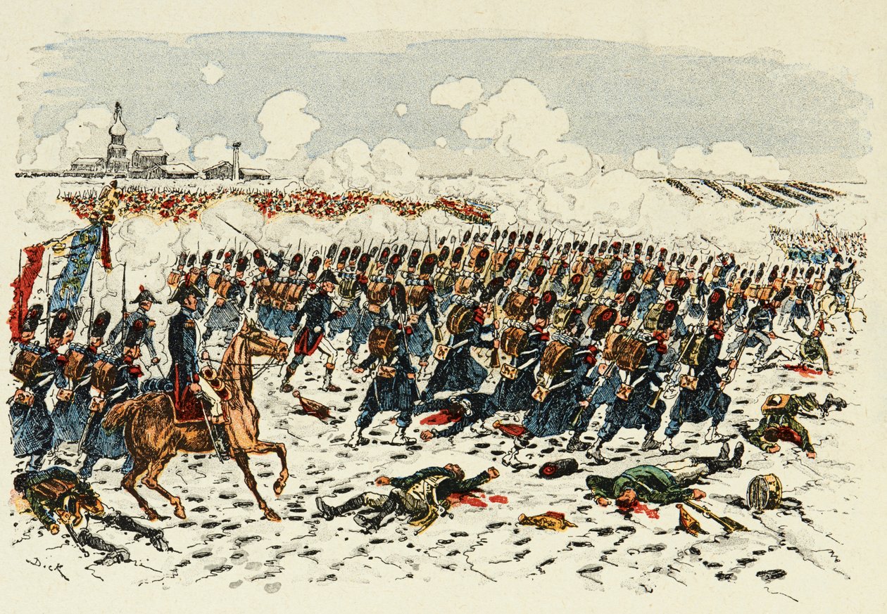 Illusztráció a "The Heros of the century" című könyvből, Dick de Lonlay anekdotikus elbeszélései, Louis Bombled (1862-1927) illusztrációjával. alkotó: Louis Charles Bombled