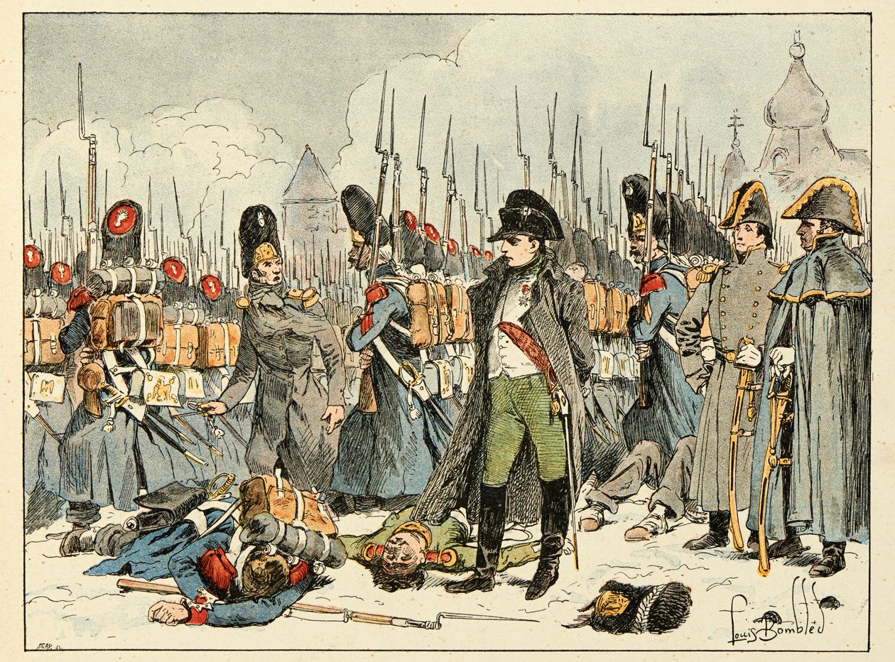 Illusztráció az „Az évszázad hősei” című könyvből, Dick de Lonlay anekdotikus szavai és Louis Bombled (1862-1927) illusztrálása alkotó: Louis Charles Bombled