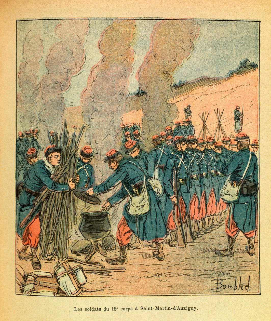 Kelet hadserege, Eugene Sergeant, Grenest, illusztrálta: Louis Bombled (1862-1927) (francia-német háború; hadjárat 1870-1871): A Saint Martin d