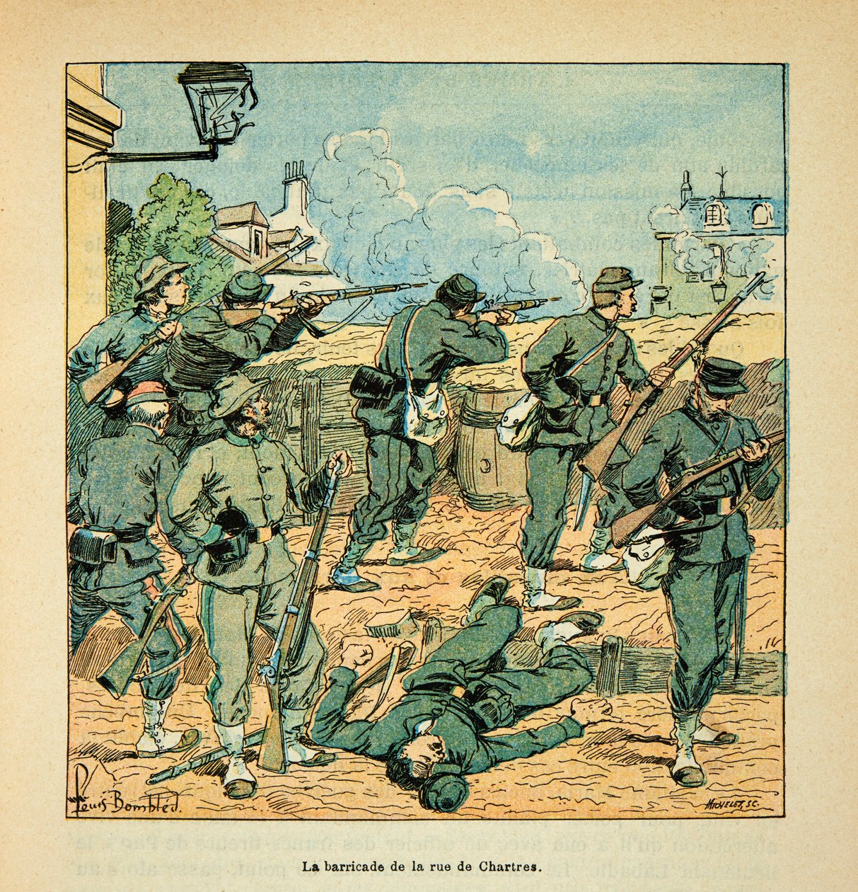 A Loire hadserege, Eugene Sergent, mondta Grenest, illusztrálta: Louis Bombled (1862-1927) (francia-német háború; 1870-1871-es kampány): Magángyűjtemény alkotó: Louis Charles Bombled