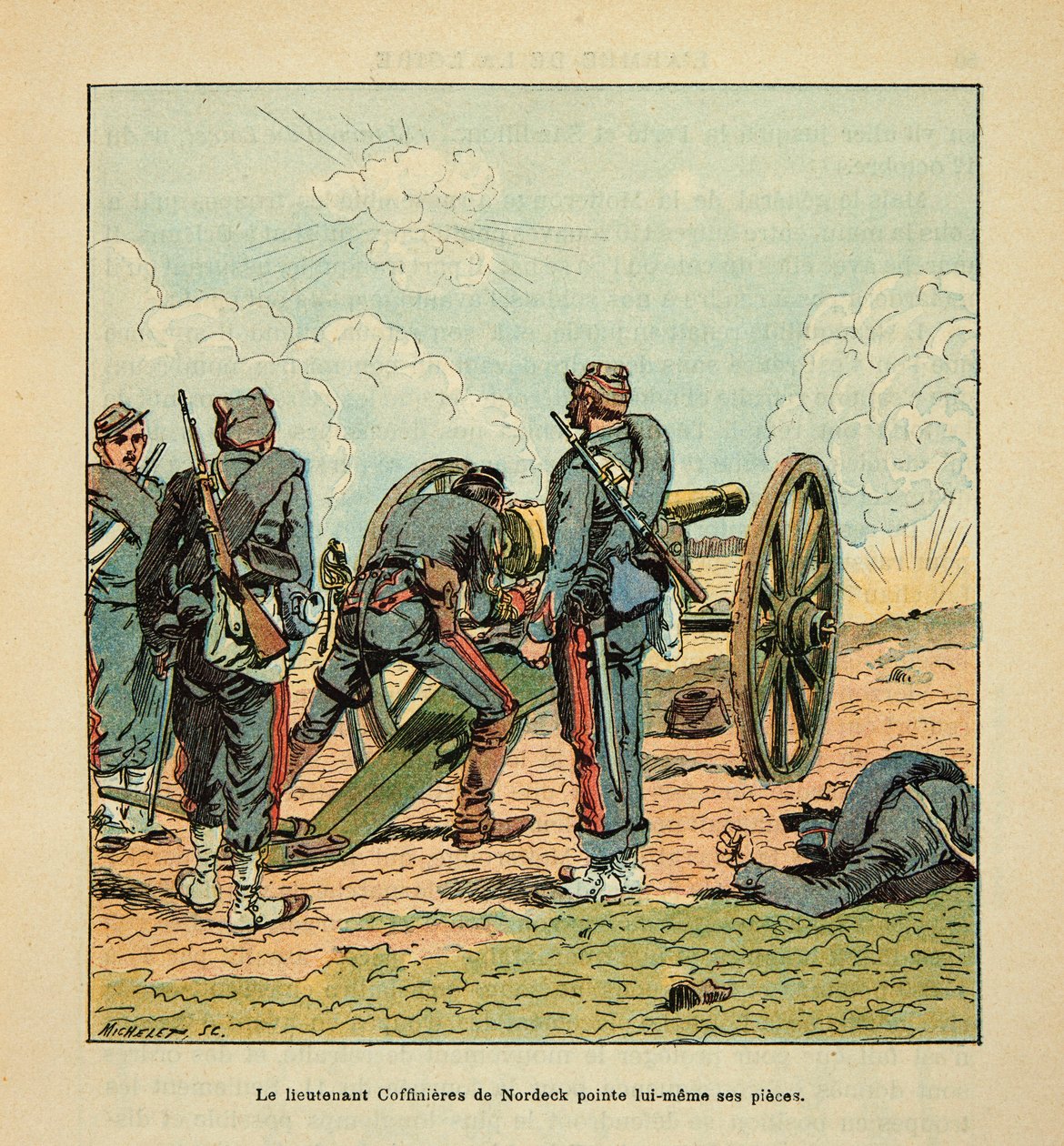 A Loire-i hadsereg, Eugene Sergent, mondta Grenest, illusztrálta: Louis Bombled (1862-1927) (francia-német háború; hadjárat 1870-1871): Orléans-i csata október 11-én alkotó: Louis Charles Bombled
